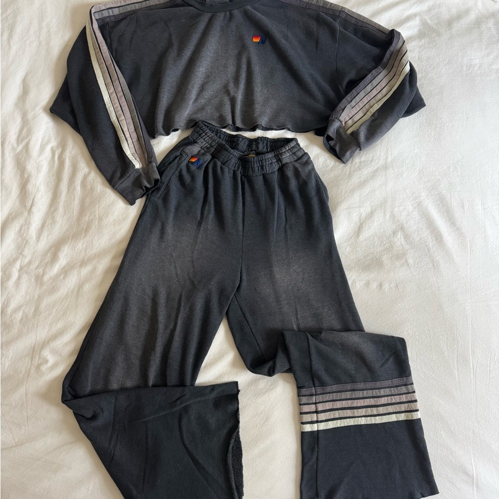 Aviator Nation rugby stitch lounge set